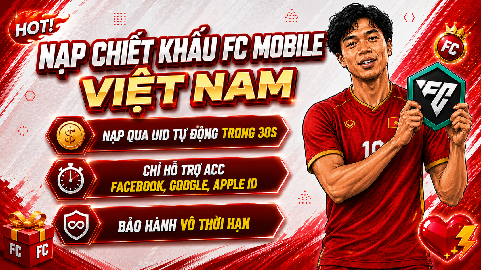 🇻🇳 FC Mobile VN ( Uid ) ( Chỉ Chấp Nhận Acc Facebook, Google, Apple Id )