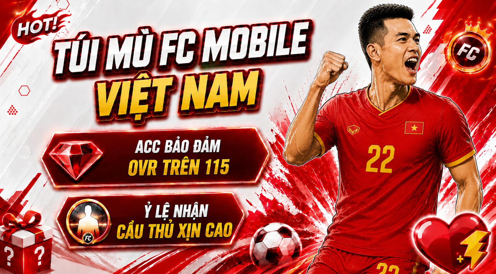 🇻🇳 Tùi Mù Acc Fc Mobile Việt Nam [ GARENA ] + [ Bảo Đảm Ovr Trên 115 ]